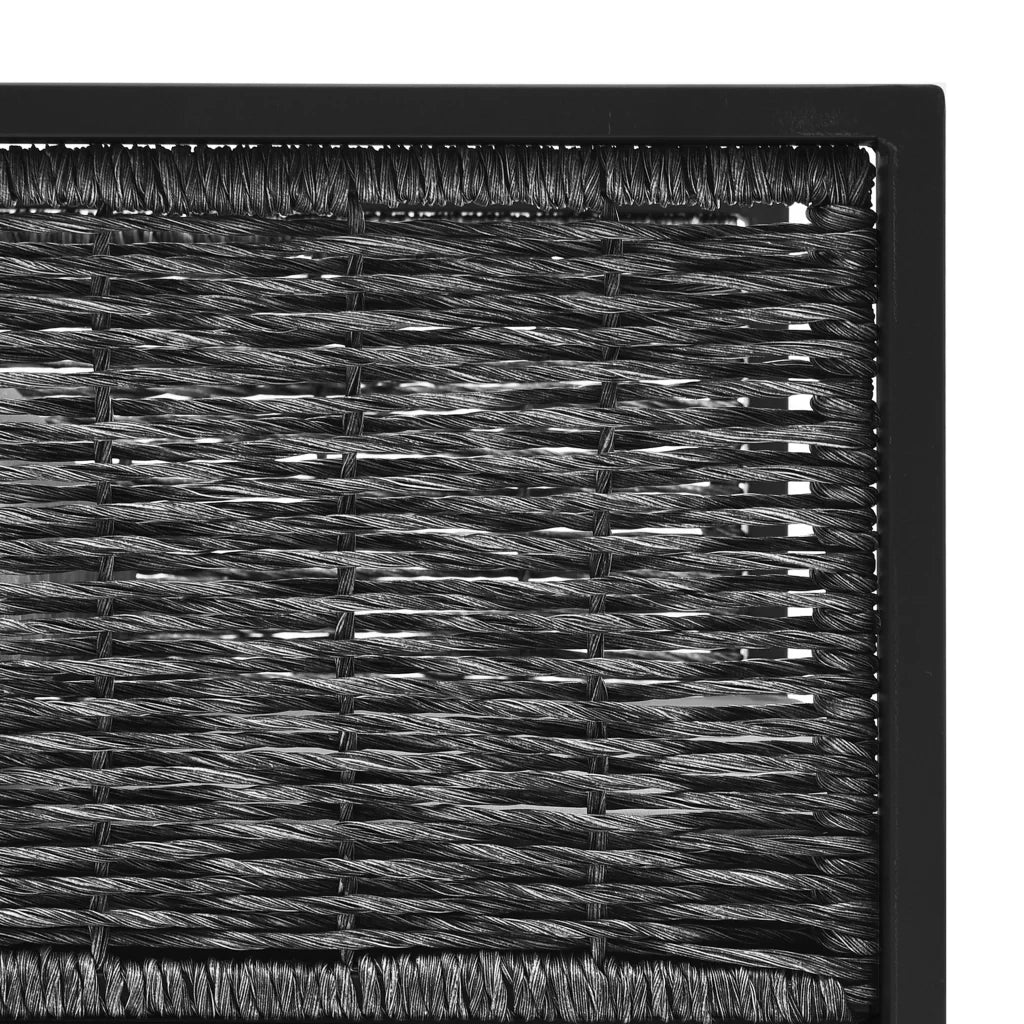 Divano a 3 Posti con Cuscini Antracite in Polyrattan 49400