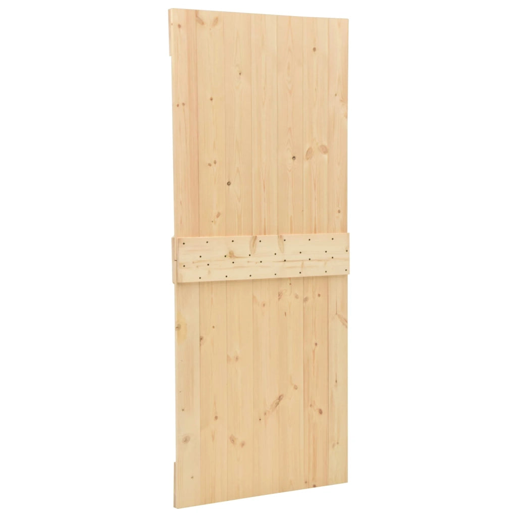 Porta scorrevole Naturale e Nero 100 x 210 cm 3444865