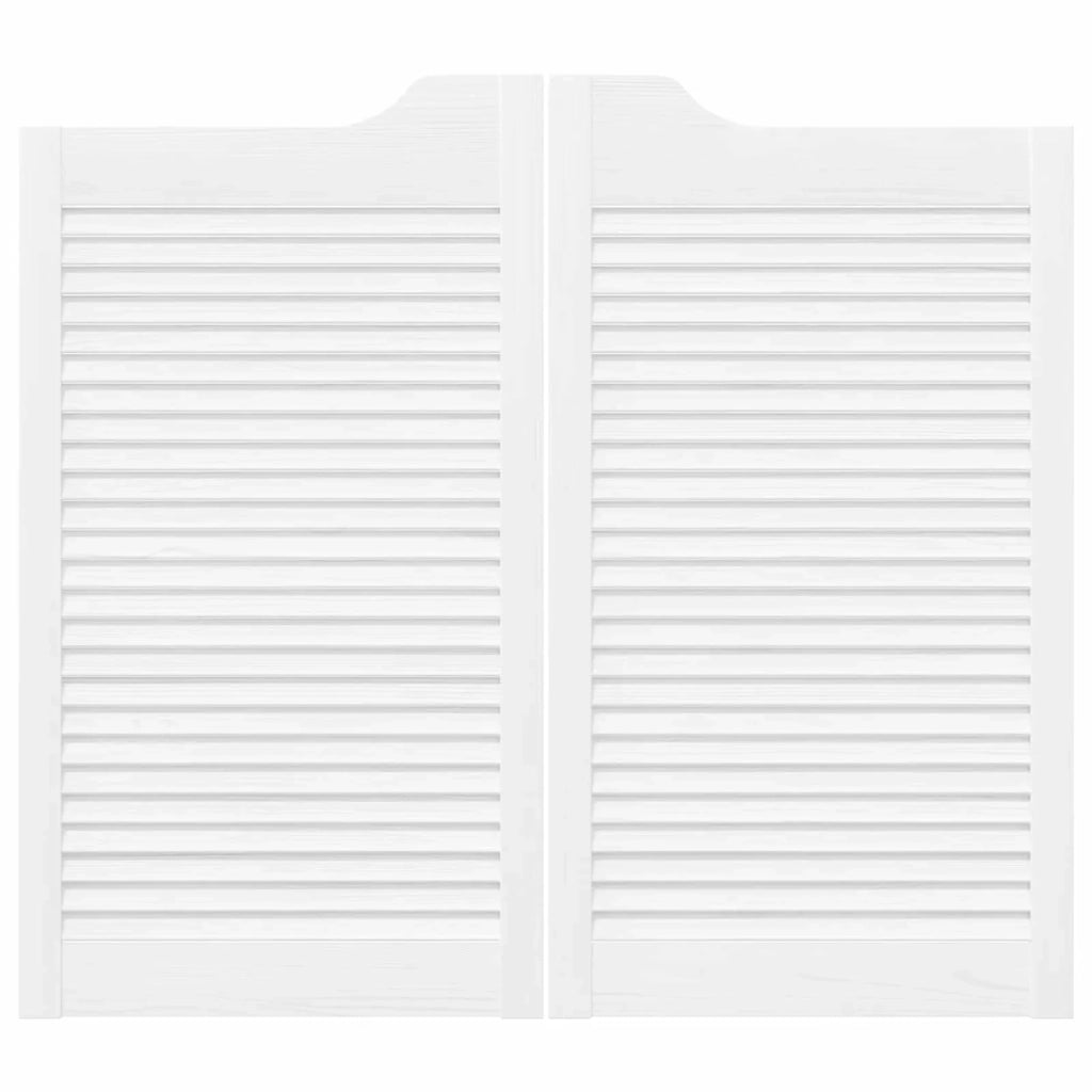 Porte Swing Bianco 90 x 40 cm Legno Massello di Pino 42047175