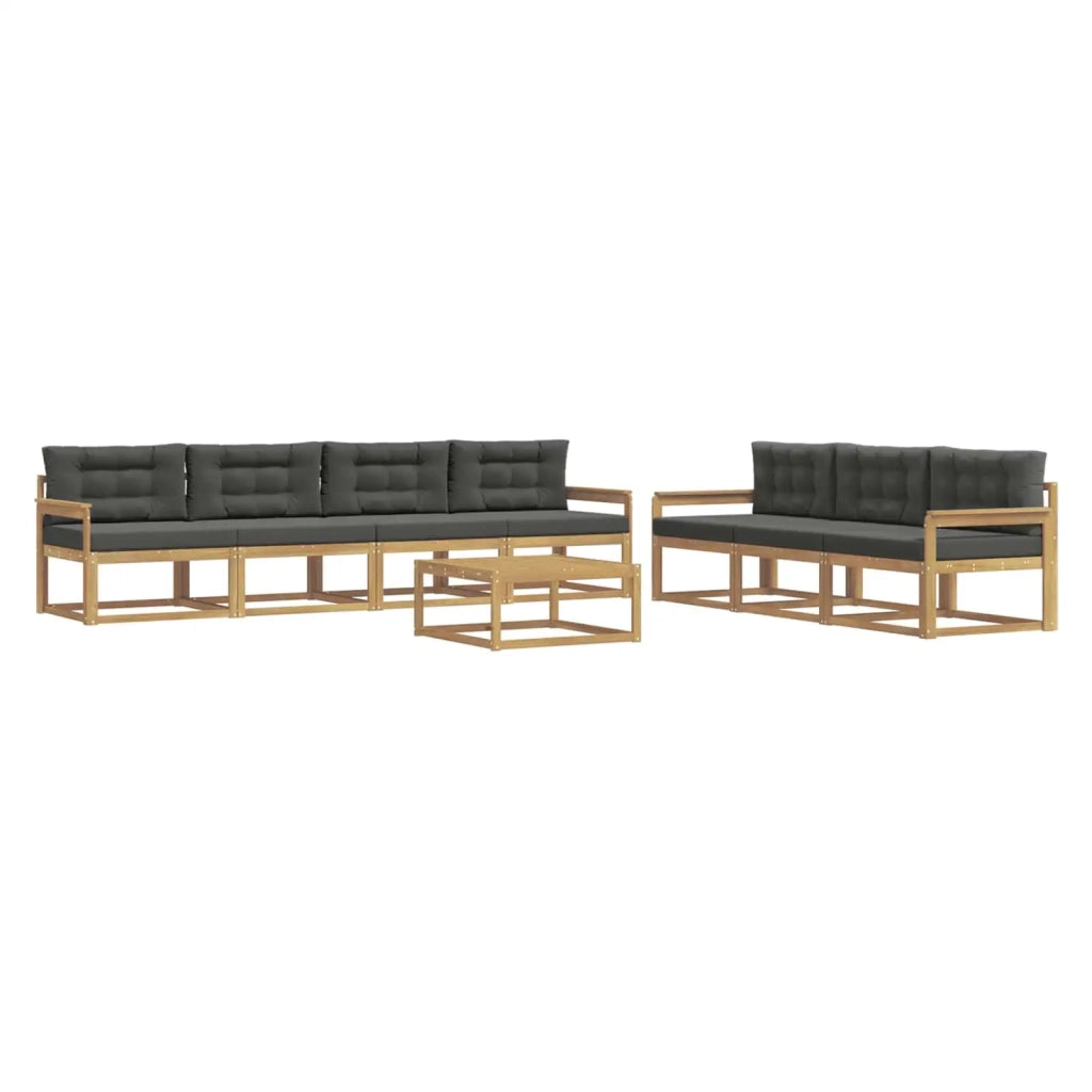 Set di divani da esterno 7 pz Bianco e Antracite 3386156