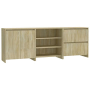 Credenze 3 pz | Madia | Buffet da pranzo | Armadio da pranzo Rovere Sonoma in Legno Multistrato