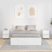 Comodini 2 pz-Set di 2 Tavolino da notte Bianco 30,5 x 30 x 43 cm Legno multistrato