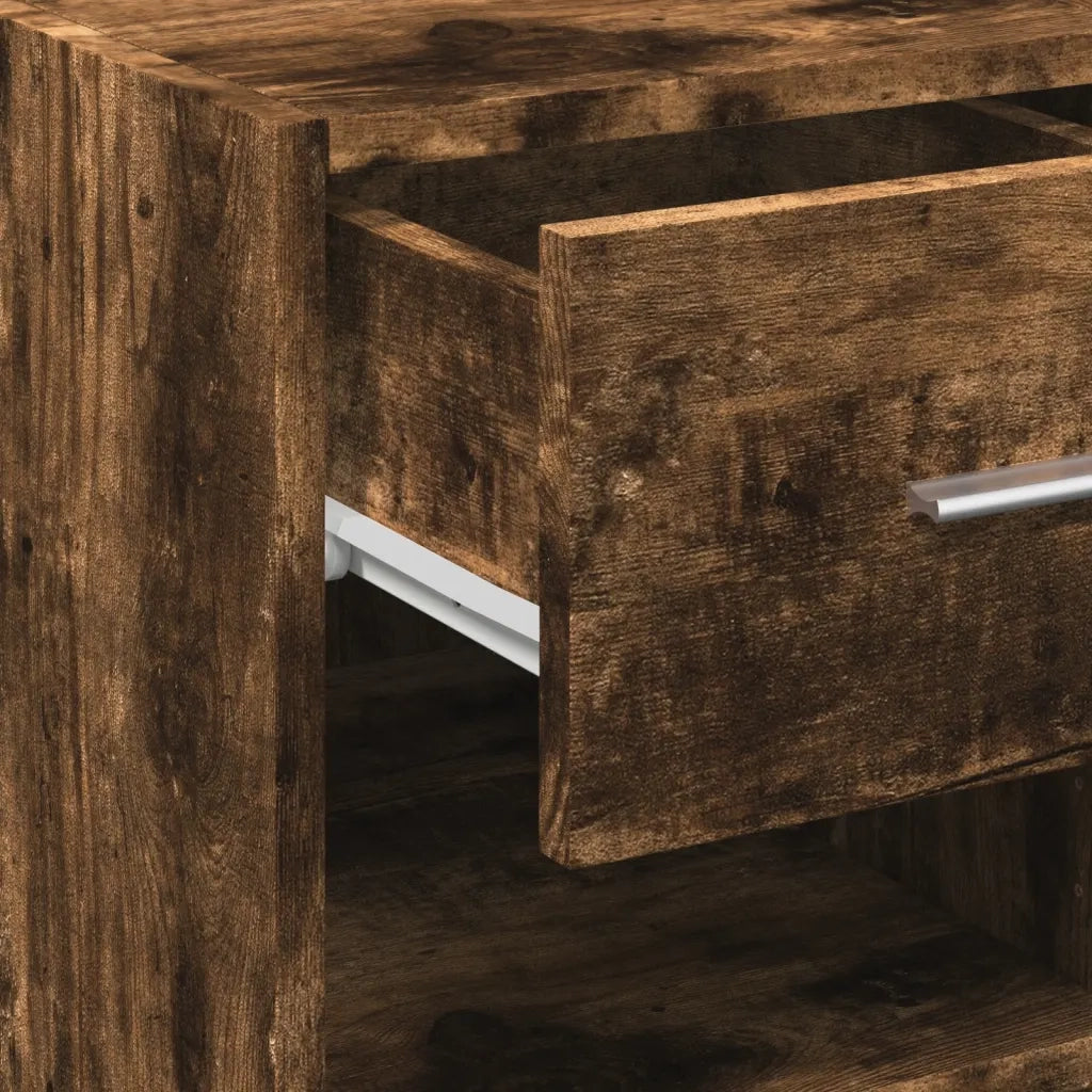 Credenza Rovere Fumo 30x42,5x93 cm in Legno Multistrato 846310