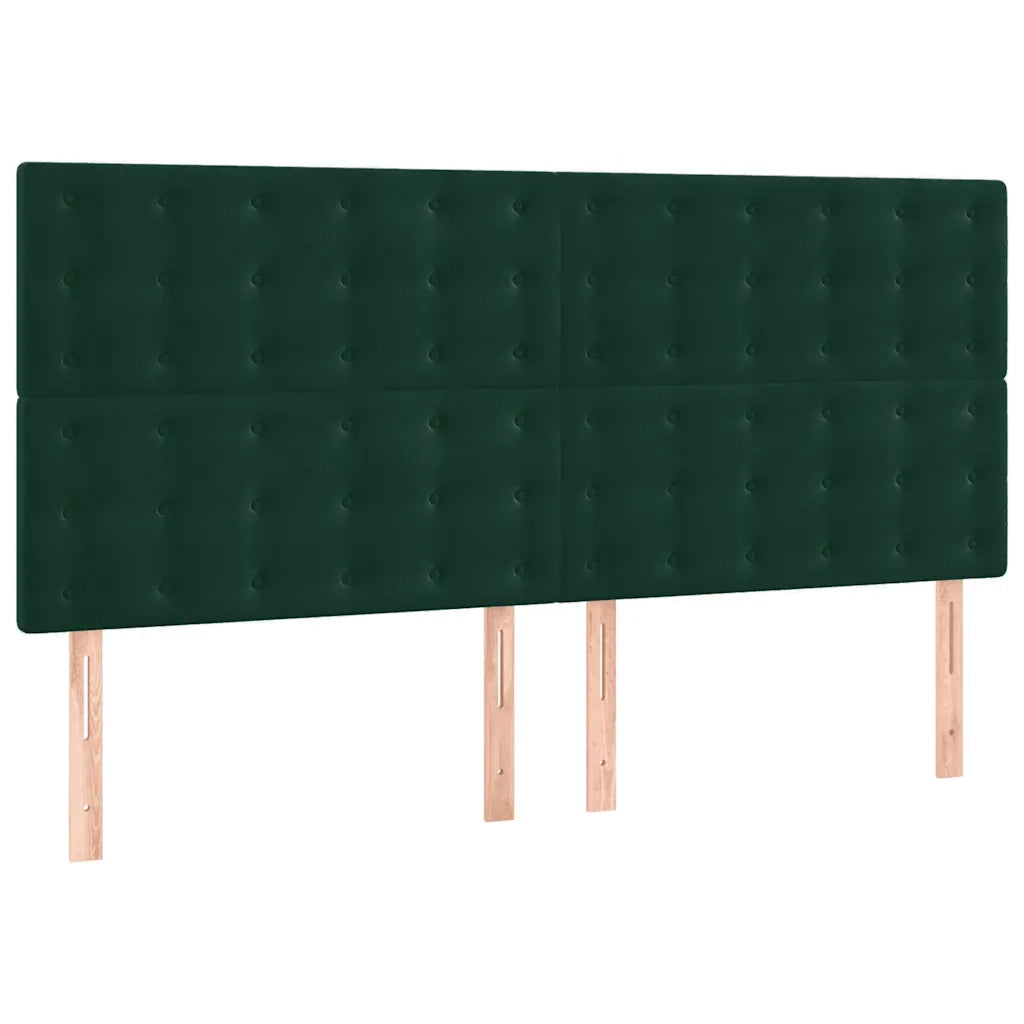 Giroletto senza Materasso Verde Scuro 140x200 cm in Velluto 3126004