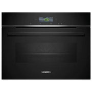 Siemens, Forno compatto da incasso iQ700, 60x45 cm, Nero, Pirolitico, Hydrolyse