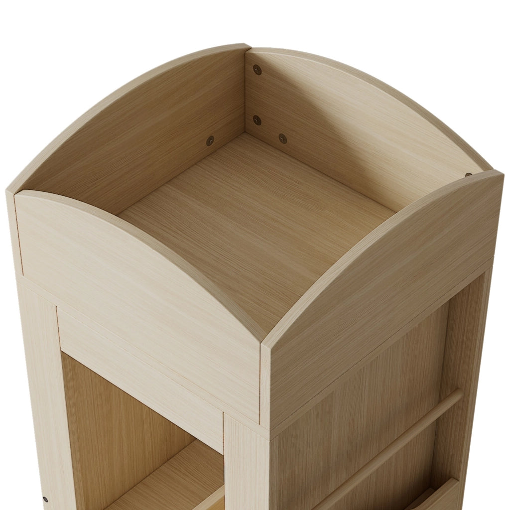 Libreria girevole a 360° multifunzione in MDF colore naturale