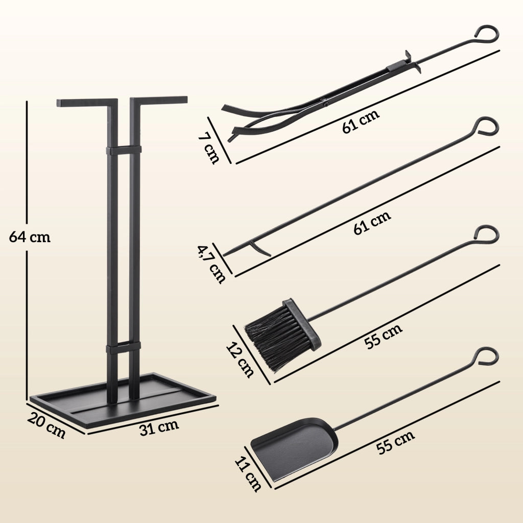 Set Camino 5 Pezzi ¨C Zephmum ¨C Metallo Nero