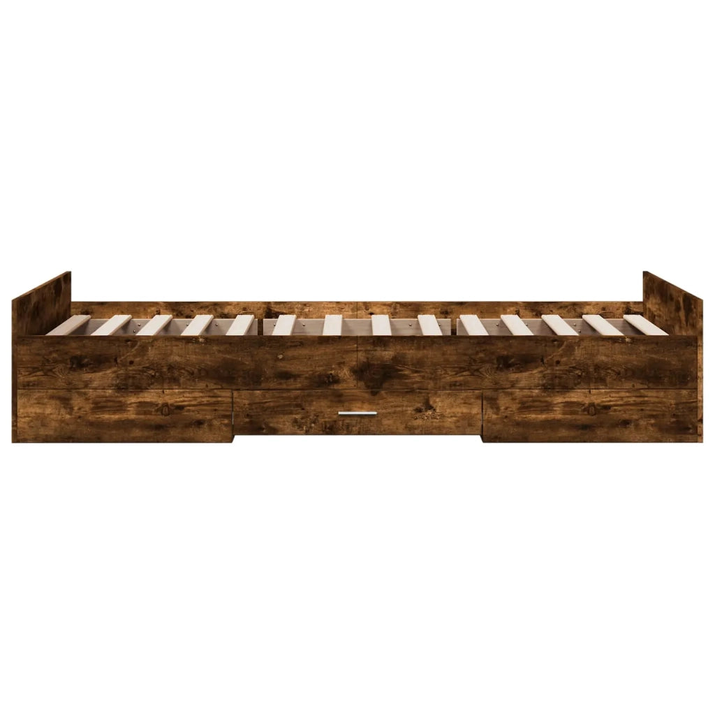 Telaio del letto con storage Rovere Fumo 80 x 200 cm 3429503