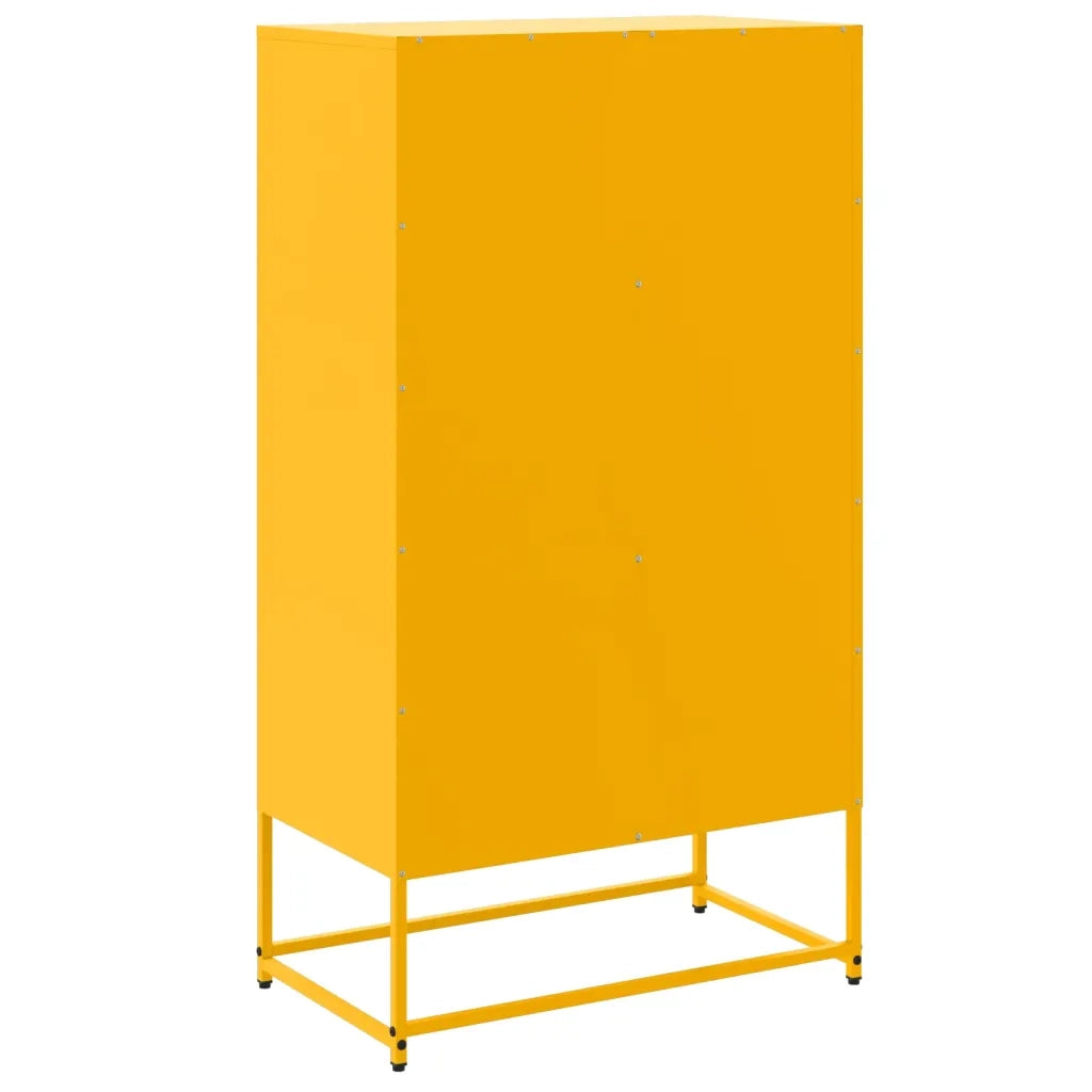 Credenza | Madia | Buffet da pranzo | Armadio da pranzo Giallo Senape 68,5x38,5x123,5 cm in Acciaio