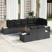 Set Divano da Giardino con archiviazione 9 pcs Nero 3356644