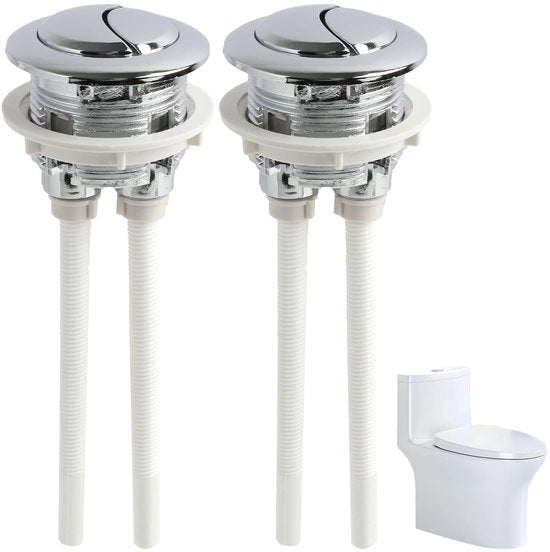 Set di Chiuse per Water di 2 pezzi - Universale - Doppia Flessibilità - Economia d'Acqua - Installazione Facile - Design Moderno - Chiuse per WC