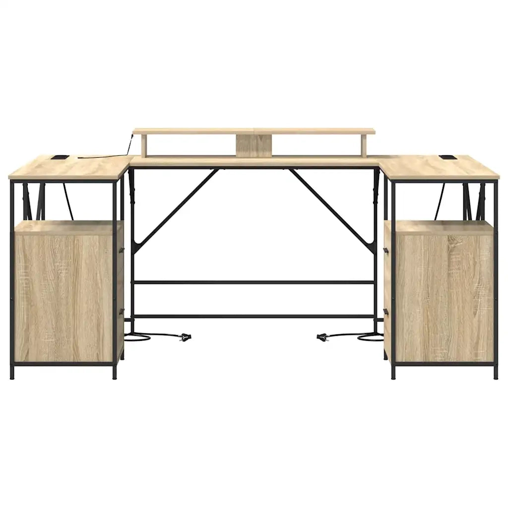 Scrivania | Tavolo da Ufficio Rovere Sonoma 182 x 101 x 87,5 cm Legno multistrato