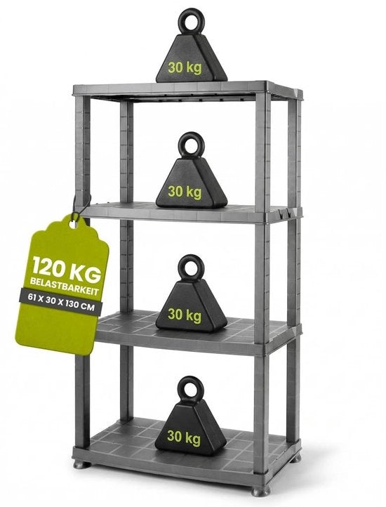 Rack di plastica per 4 pannelli - Costruzione stabile - Mobile per la casa - Mobile per la cantina - Mobile per la garagemobile per la casa - Raccogliendo spazio