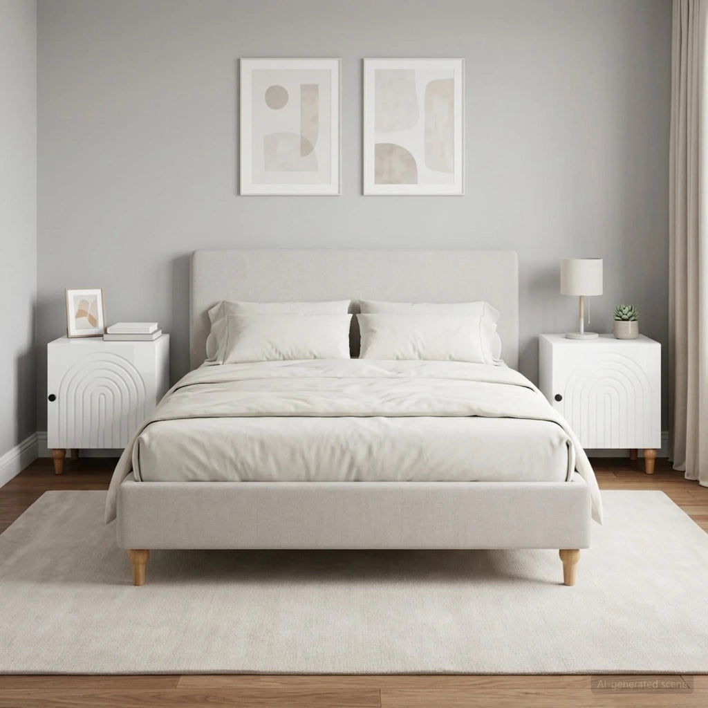 Armadio da Notte 2 pcs Bianco Lucido 43 x 34,5 x 50 cm 894114