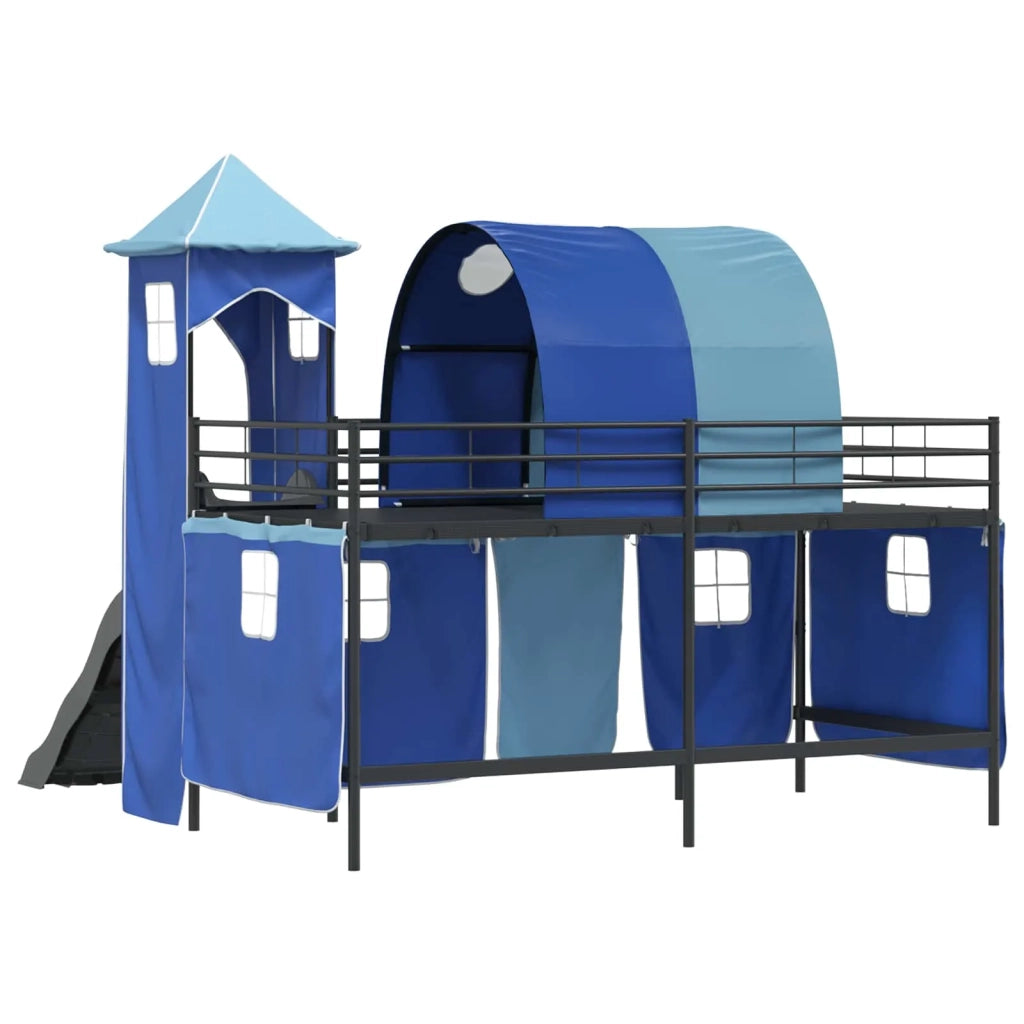Struttura del letto loft per bambini Nero e Blu 100 x 200 cm 42020883