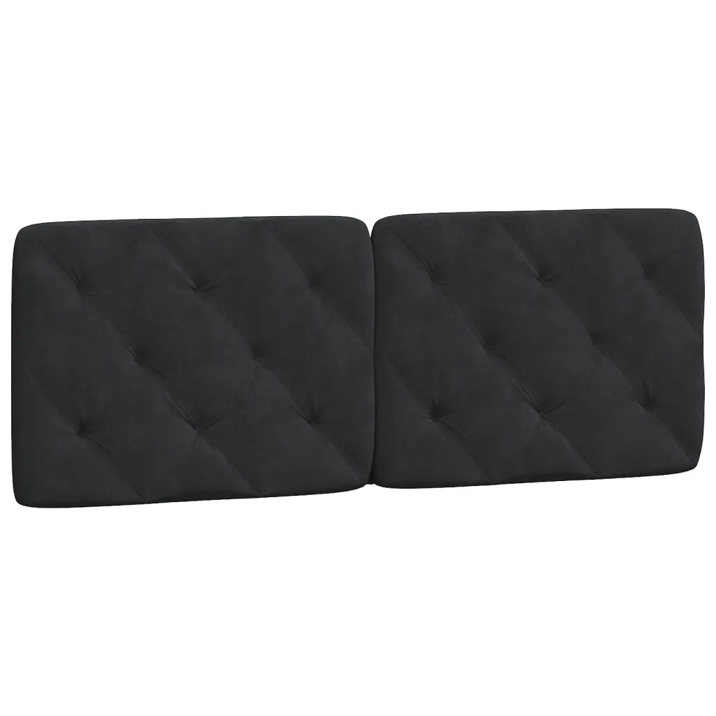 Cuscino Testiera Nero 140 cm in Velluto 374729