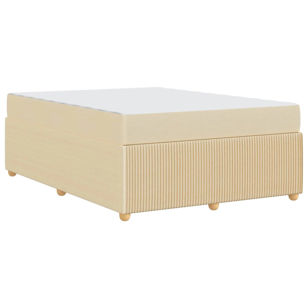 Struttura del letto con materasso Crema 160 x 200 cm Tessuto 3398410