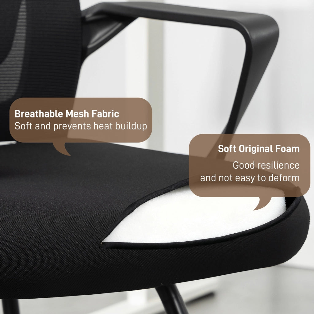 Sedia da Ufficio con Braccioli ¨C Zephmum ¨C Nero
