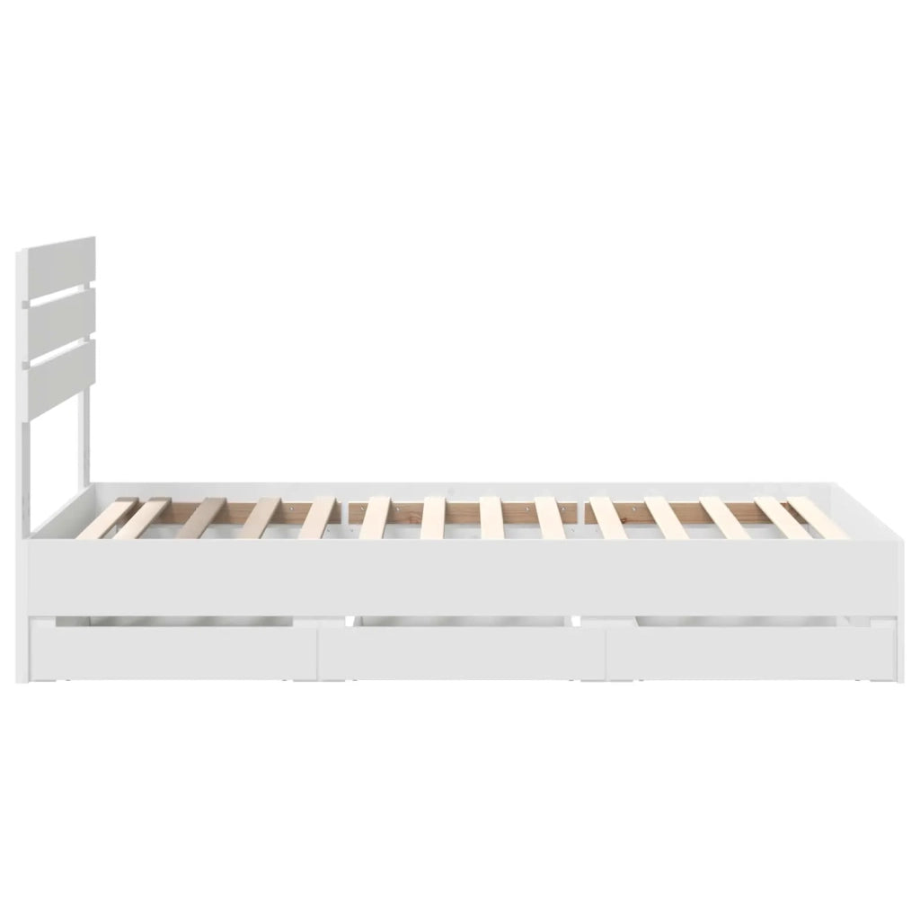 Struttura del letto-Giroletto-Rete del Letto Bianco 100 x 200 cm Legno Ingegnerizzato 983995
