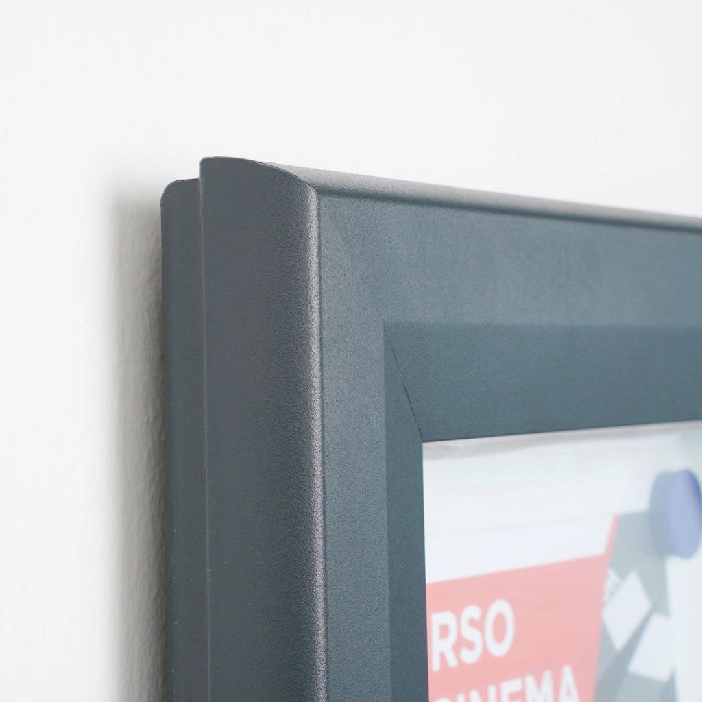 Bacheca da Esterno con Apertura a Ribalta 80,5x76x4,7 cm in Alluminio Grigio Antracite
