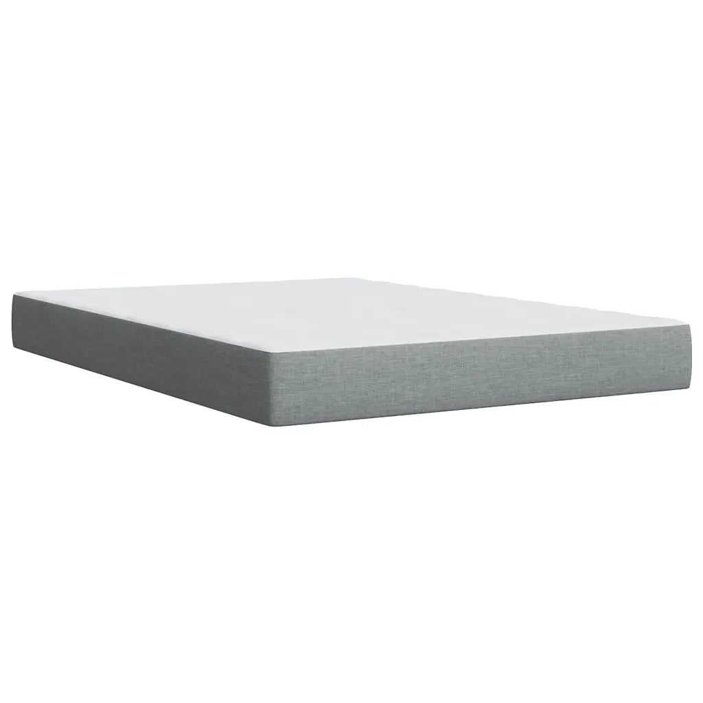 Giroletto a Molle con Materasso Grigio Chiaro 140x190cm Tessuto 3287451