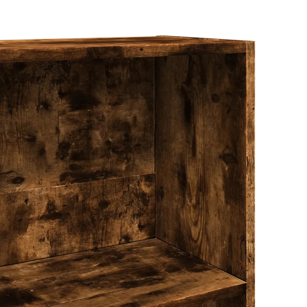 Libreria-Scaffale per Libri-Mobile di Stoccaggio Rovere Fumo 60x24x143 cm in Legno Multistrato