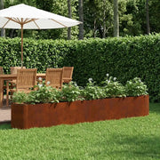 Letto rialzato da giardino Acciaio Corten 280 x 40 x 40 cm 8011704