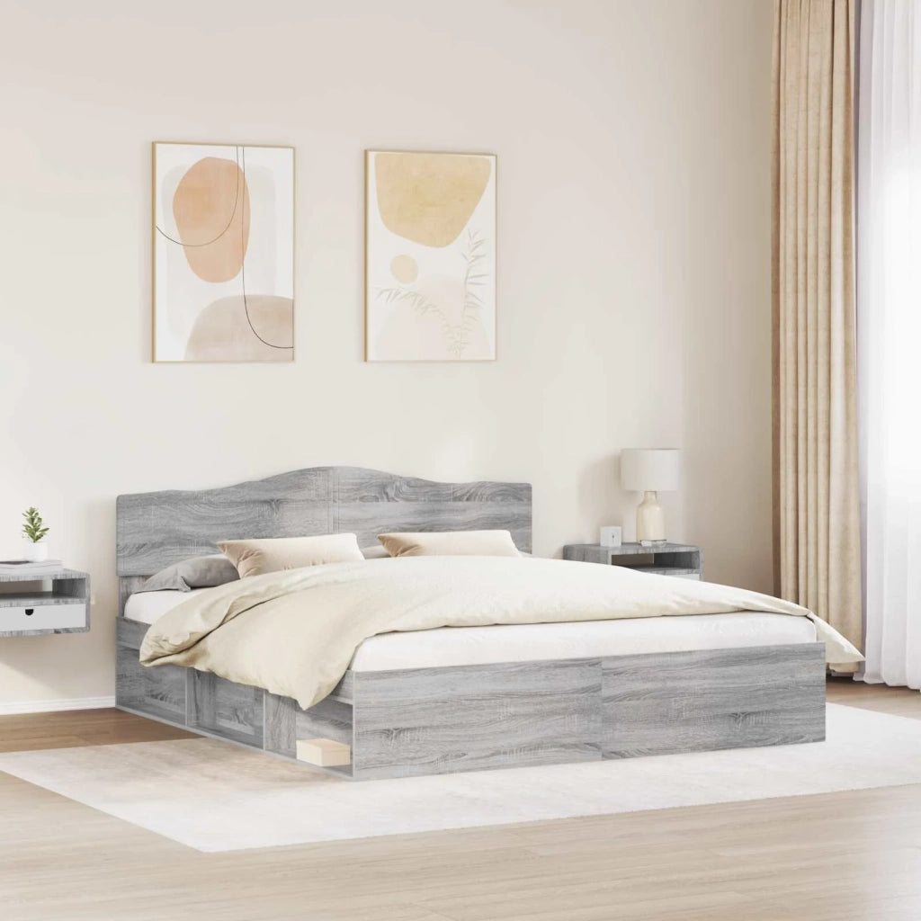 Struttura del letto Grigio Sonoma 180 x 200 cm Pino massello 3412867
