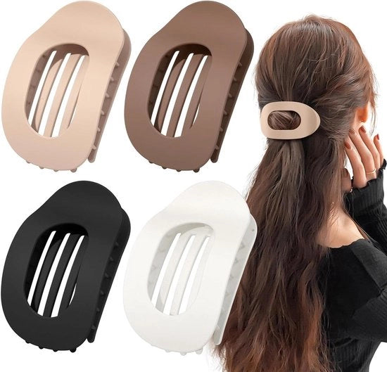 Set di 4 grandi spille per capelli per donne - luce, antiscivolo e stile - adatto per capelli spessi o sottili - utilizzo quotidiano, sport e guida automobilistica