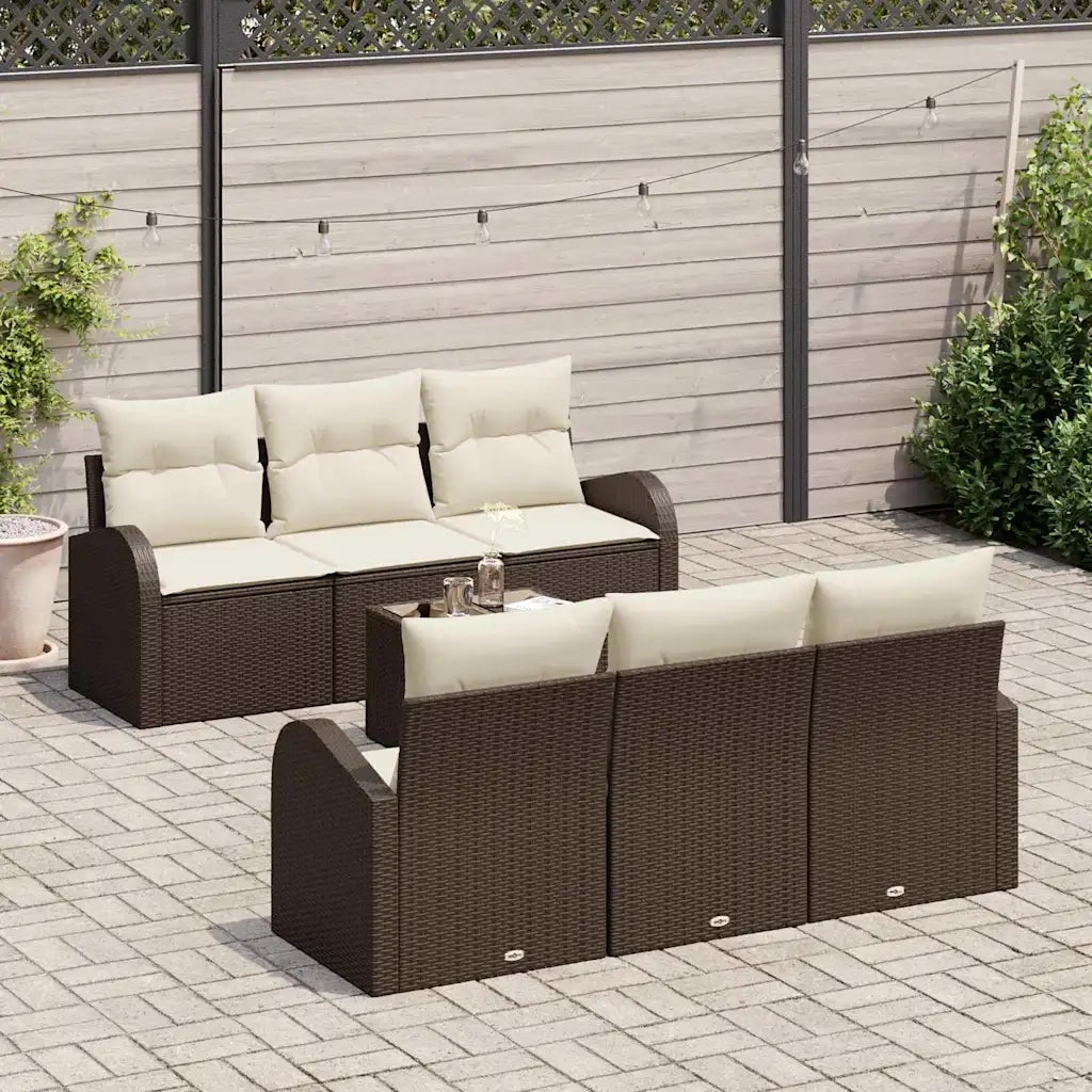 Set Divano da Giardino Marrone 55 x 55 x 37 cm polyrattan 3345928