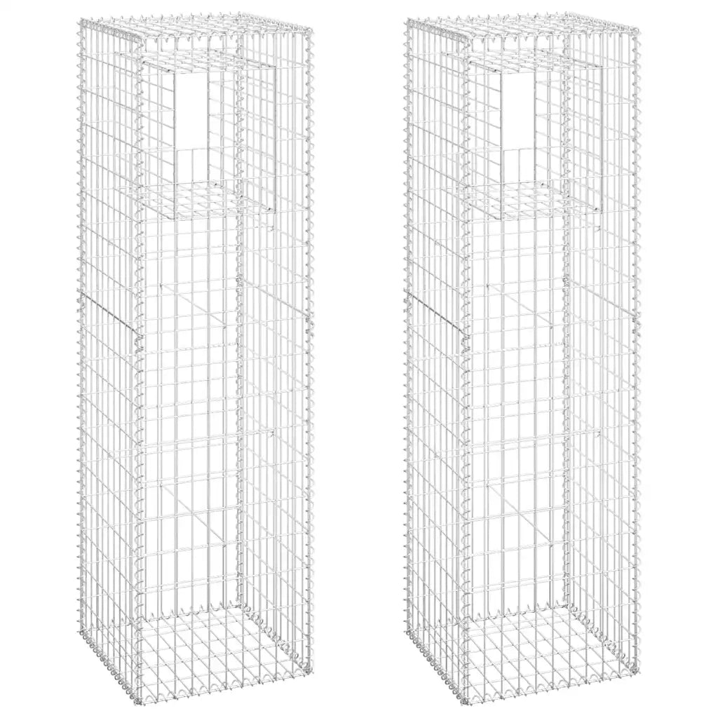 Cesti a Gabbione a Torre 2 pz 50x50x180 cm in Ferro 151273
