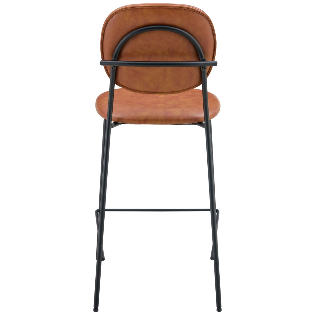 Set di 2 sgabelli da bar EDMOND imitazione cognac