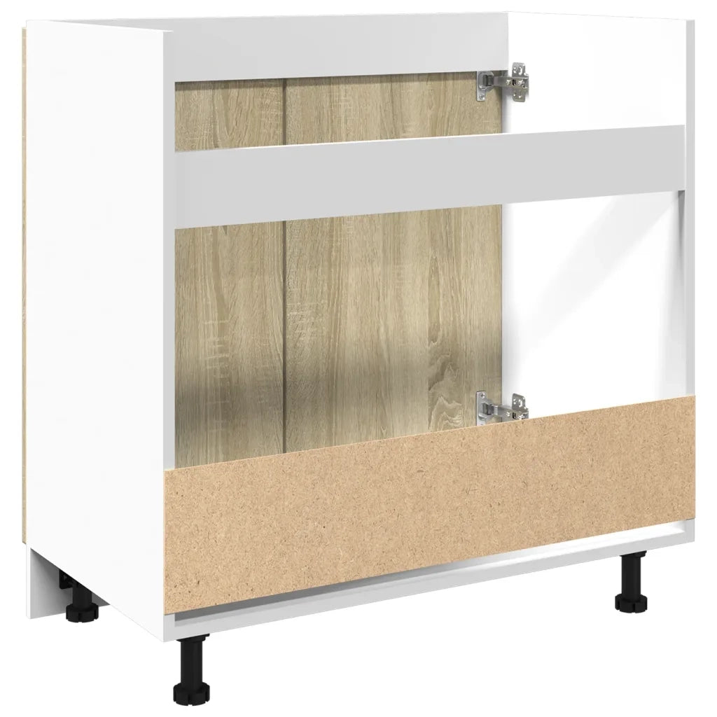 Mobile Sottolavello "Lyon"-Armadietto da bagno Rovere Sonoma 80x46x81,5