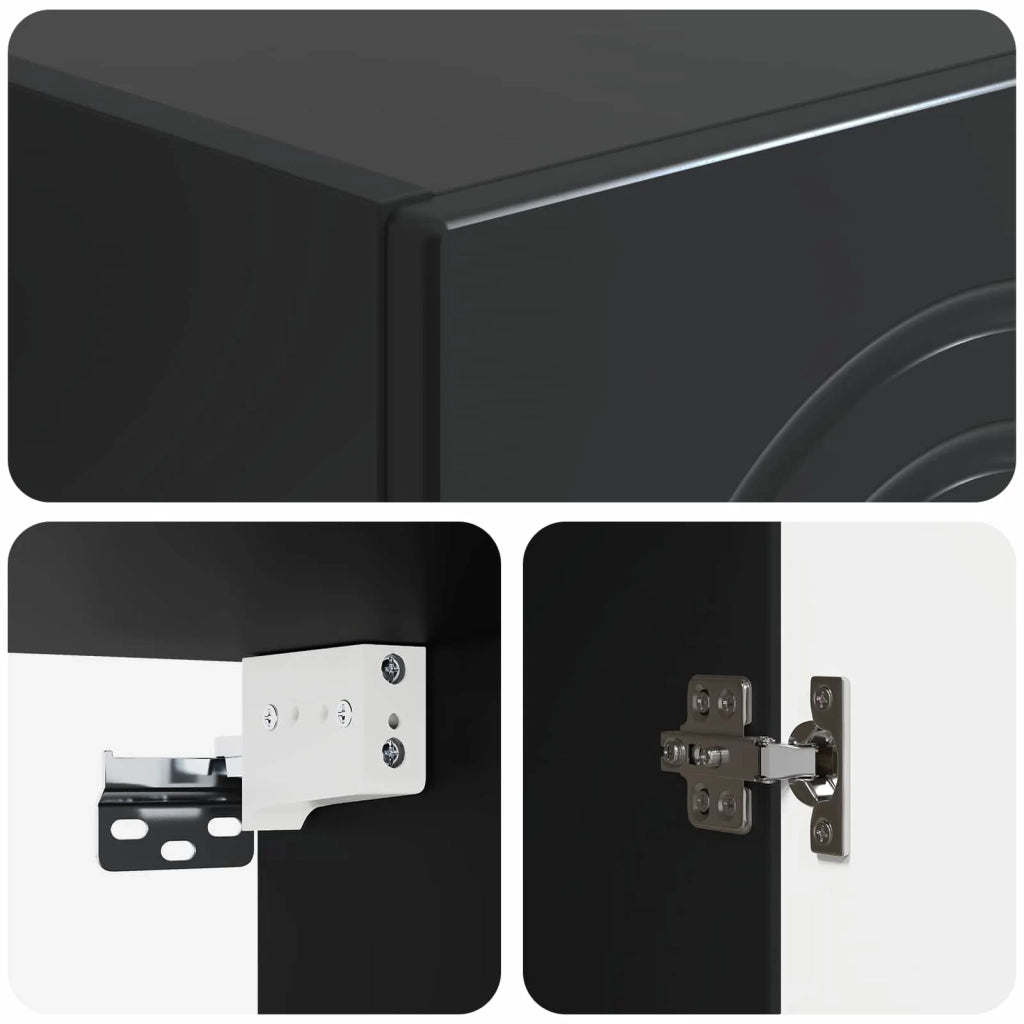Set di armadi 2 pcs Nero Legno ingegnerizzato 3416449