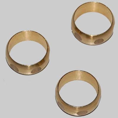 OGIVE IN OTTONE PER TUBO RAME  12 x 3/8     MADE IN ITALY