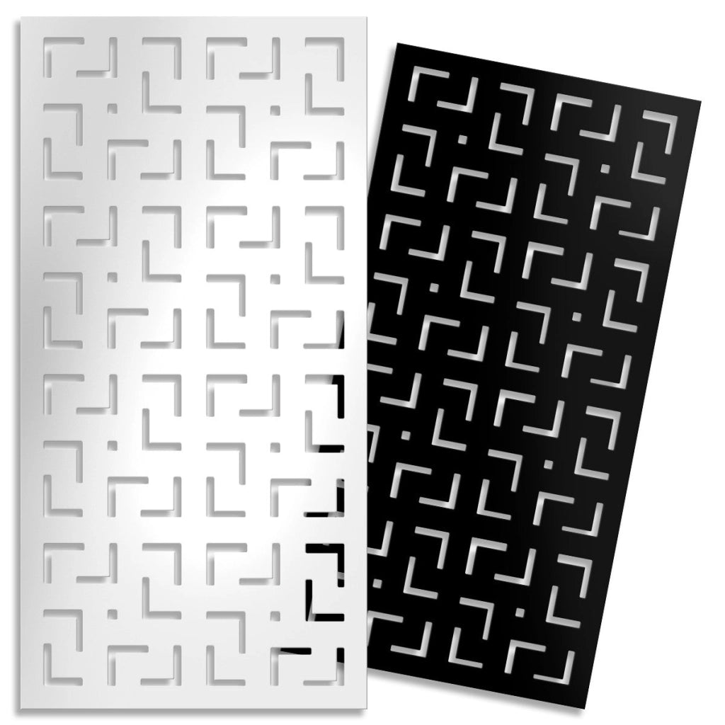LABYRINTH -M- - Pannello in PVC traforato - Parasole Colore: bianco, Misura: 50x150 cm