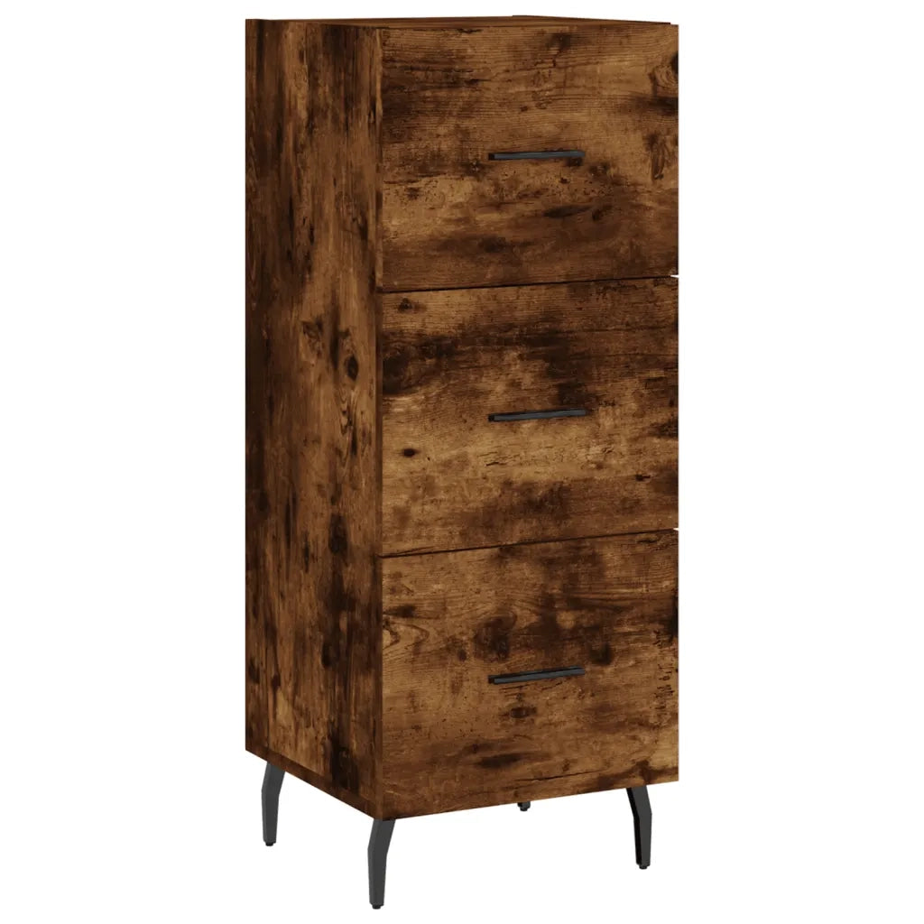 Credenza-Buffet-Armadio da cucina Rovere Fumo 34,5x34x180 cm in Legno Multistrato 307919