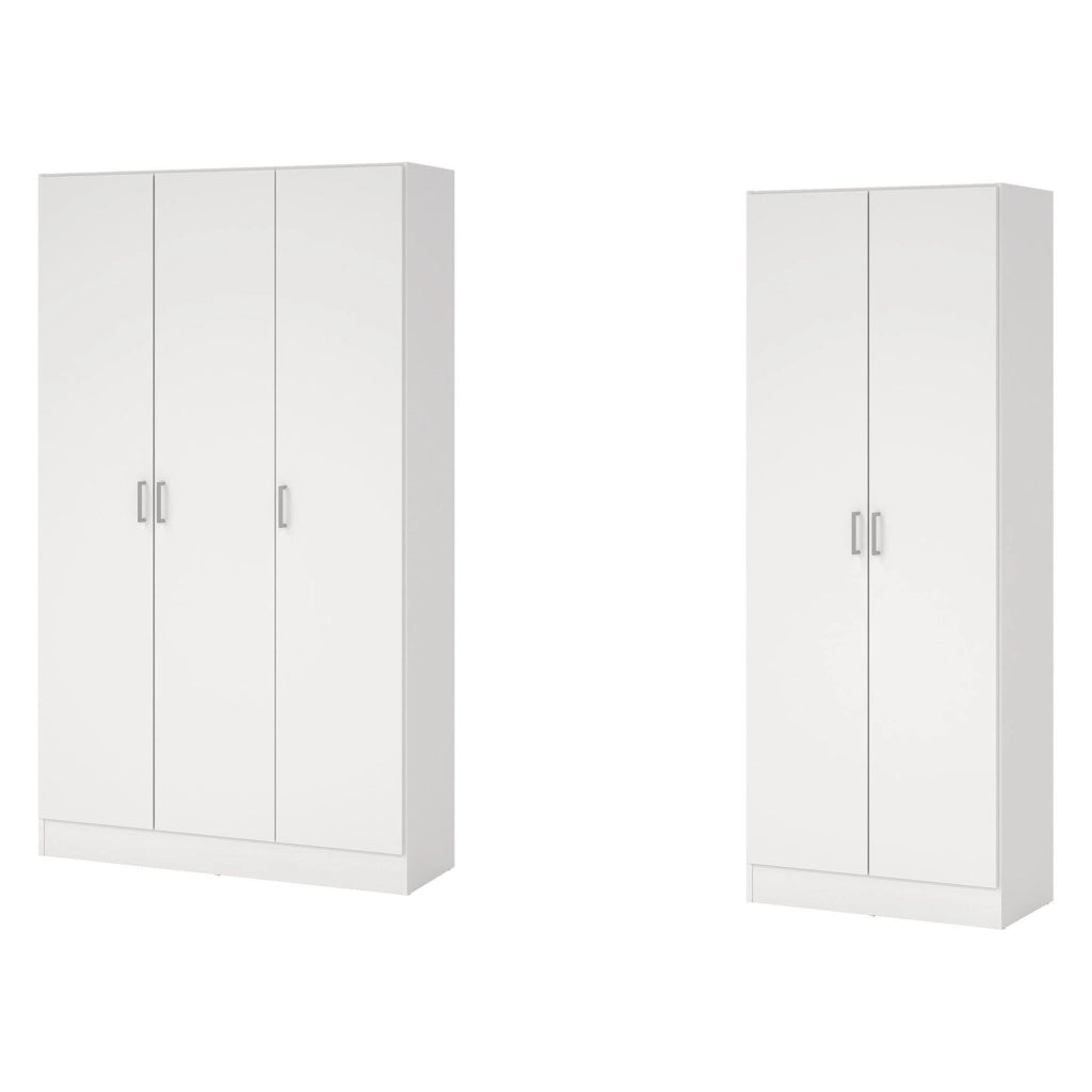 Codigoro, Armadio Multiuso Grande Modulabile, 182x180h cm Bianco