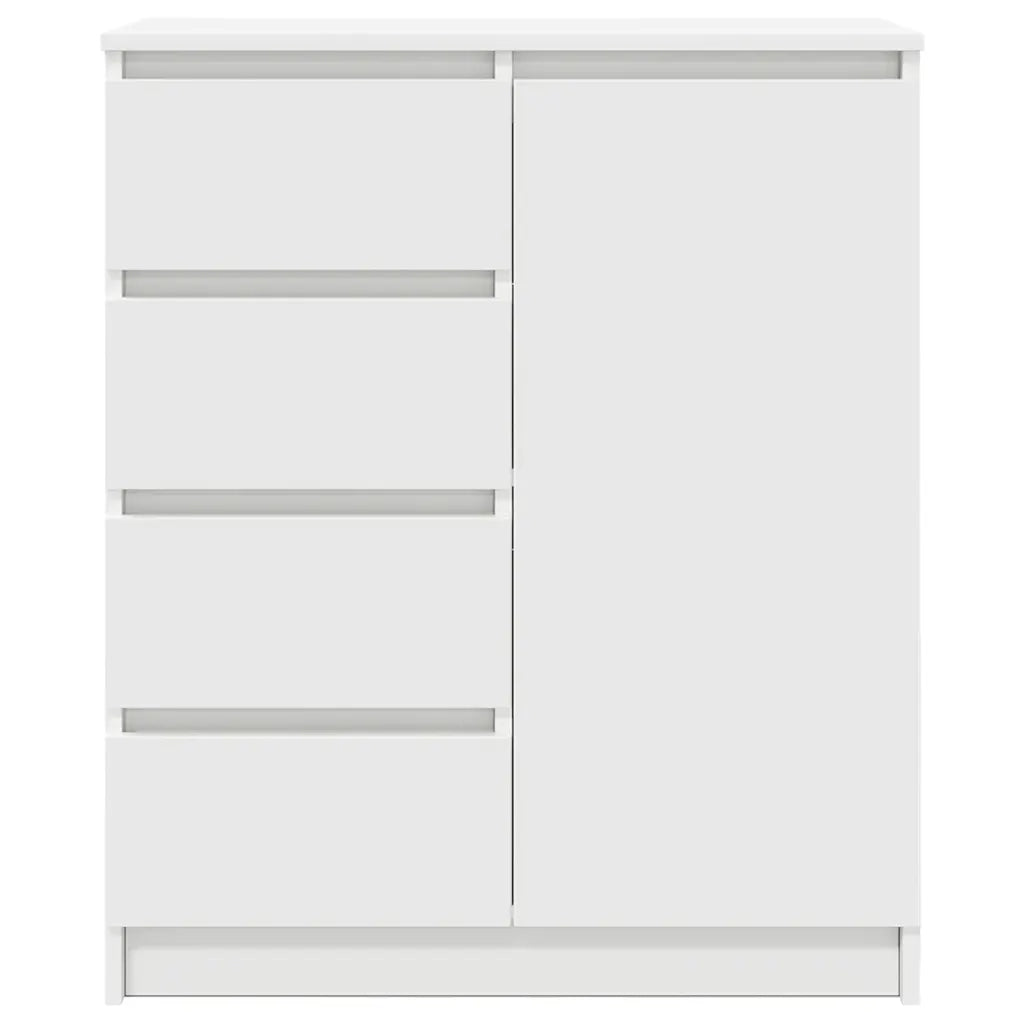 Credenza | Madia | Buffet da pranzo | Armadio da pranzo con Cassetti Bianco 71x35x84 cm in Legno Multistrato