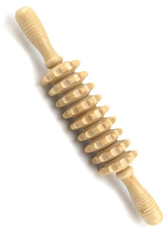 Tampone di Massaggio in Legno - Apparecchio di Massaggio - Bastone di Massaggio - Tampone Massaggiante in Legno - Rilassamento Muscolare - 39cm - Bastone di Massaggio
