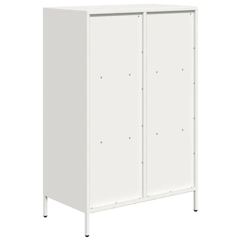 Credenza-Buffet-Armadio da cucina Bianca 68x39x103,5 cm in Acciaio 194743
