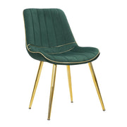 Sedia Paris verde e gold in tessuto con gambe dorate – set 2 pezzi