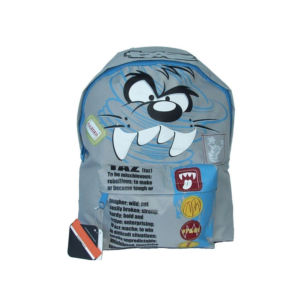 Trade Shop - Zaino Scuola Americano In Tessuto Con Chiusura A Zip Looney Tunes Tazmania -