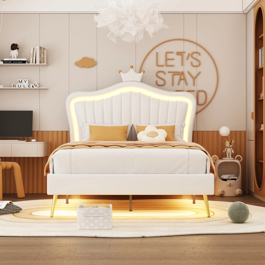 letto imbottito bianco 90 x 200 cm