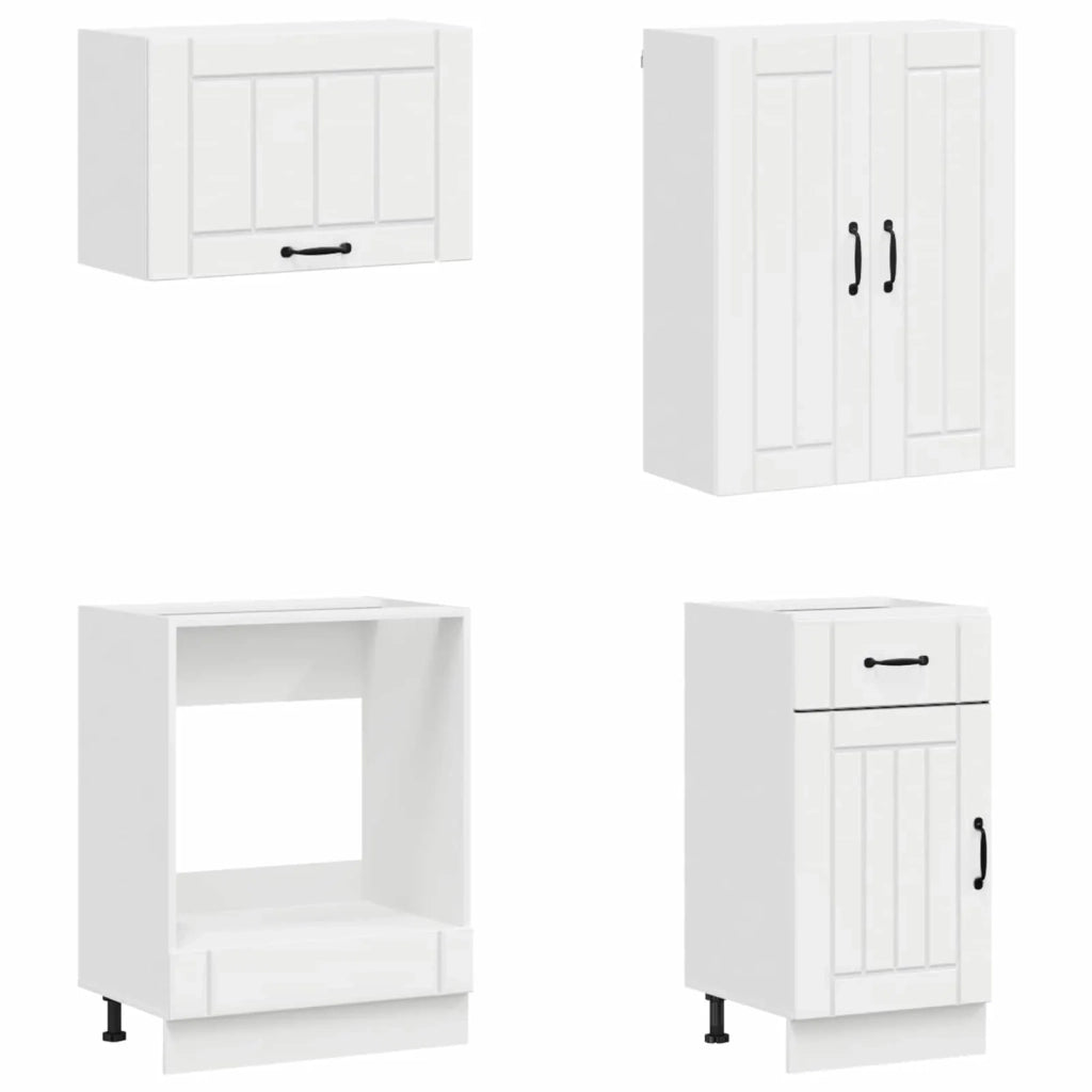 Unità Cucina LUCCA 8 pcs Bianco Lucido Legno ingegnerizzato 3438147