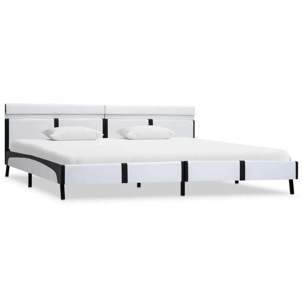 Letto matrimoniale | Letto per adulti | Giroletto con LED senza Materasso Bianco 180x200 cm