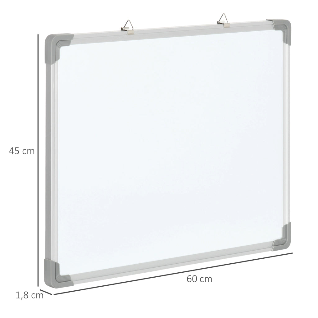 Lavagna magnetica cancellabile con 4 pennarelli 10 magneti ¨C zephmum ¨C bianco 60x45cm