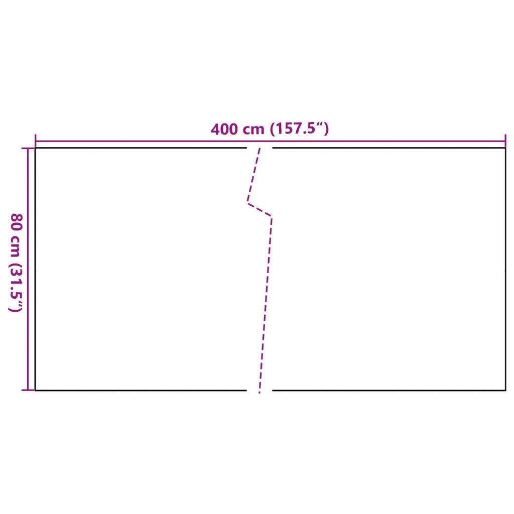 Paravento da Balcone Marrone Chiaro 400x80 cm in Polyrattan 156268