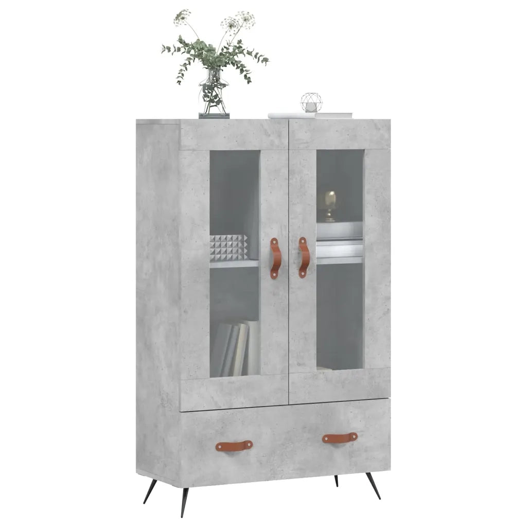 Credenza | Madia | Buffet da pranzo | Armadio da pranzo Grigio Cemento 69,5x31x115 cm in Legno Multistrato