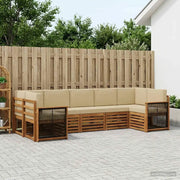 Set divano sezionale con cuscino 6 pcs Naturale 3384804